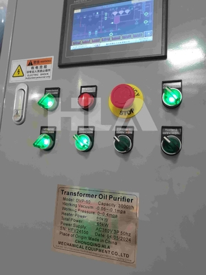 Machine de filtration d'huile à transformateur à filtre à trois étages avec commande automatique PLC