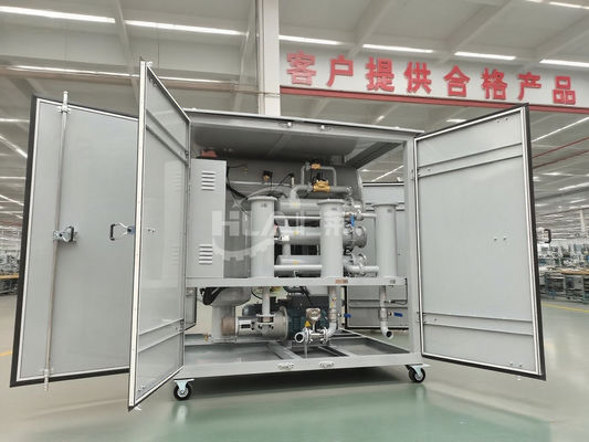 Water Content ≤3ppm Vacuum Level -0.06～-0.099 Mpa Device of Mobile Oil Purifier with Design and Performance