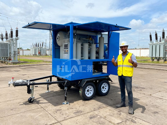 Purificateur d'huile mobile à fonctionnement automatique et manuel avec filtration des particules ≥99,5% et précision de filtration ≤1 micron