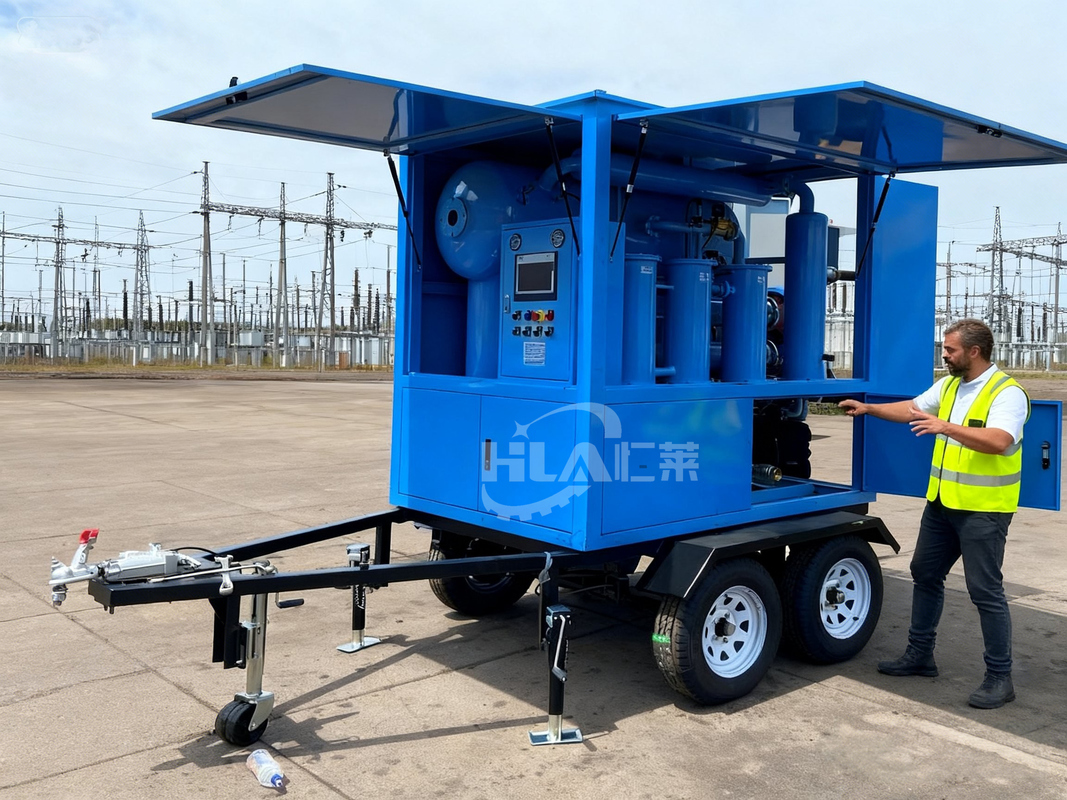 Équipement compact et durable de purificateur d'huile mobile ≤0,4 Mpa Niveau de vide -0,06 ̊-0,099 Mpa