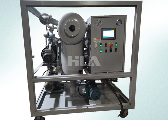 Machine à filtrer l'huile à transformateur à trois étapes dotée d'un contrôle PLC entièrement automatique